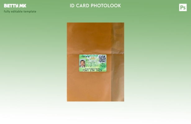 Модерен стил Нигерија дигитална NIN лизга картичка photolook преден шаблон